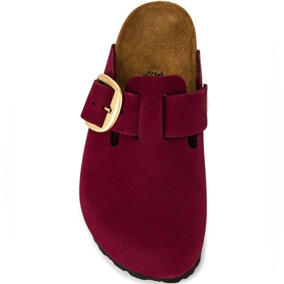 BIRKENSTOCK Boston Big Buckle Clog Maroon size EU37 US 6/6.5 - Picture 2 of 9